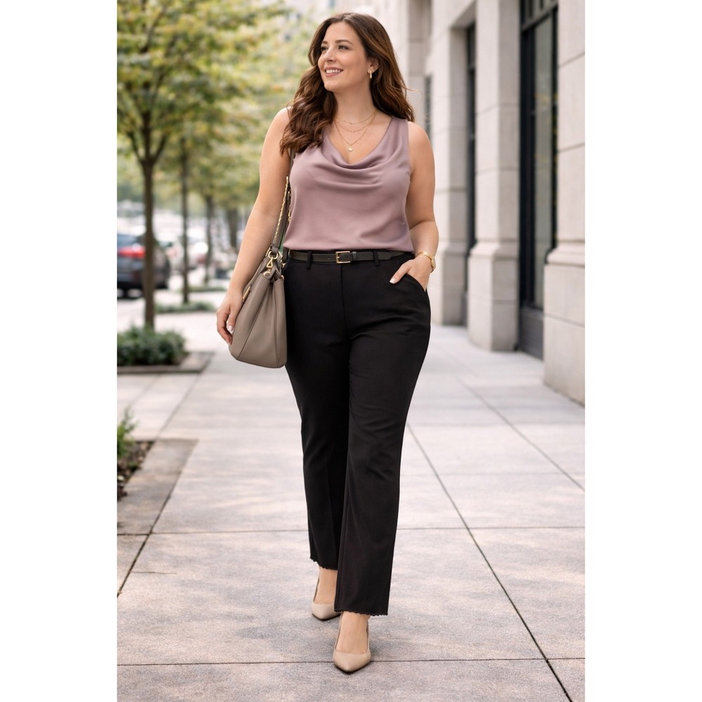 Jessica Modern Fit Black Straight Leg Dress Pants‎ Womens Size 16 SR9726R